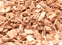 Wood briquettes and wood chips