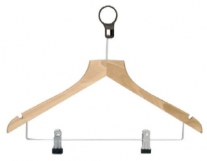 Deluxe hanger with metal clips model HOTEL