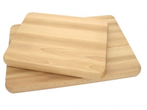 Dřevěné kuchyňské prkénko s úchopy 380x305x40 mm