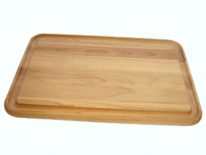 Dřevěné kuchyňské prkénko s drážkou 450x300x19 mm