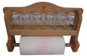 Spice rack with towel rack