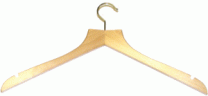 Ladies` hanger cut with a slot