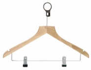 Deluxe hanger with metal clips model HOTEL