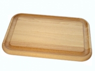Chopping board with groove 300x200x19 mm