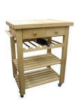 Dřevěný servírovací stolek se 2 zásuvkami