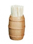 Toothpicks in wooden keg