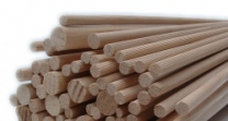 Wooden sticks 6 mm - knurled