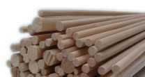 Dřevěné hůlky vroubkované 6 mm